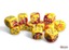 Gemini Red-Yellow/silver 16mm d6 Dice Block (12 dice) - CHX26650